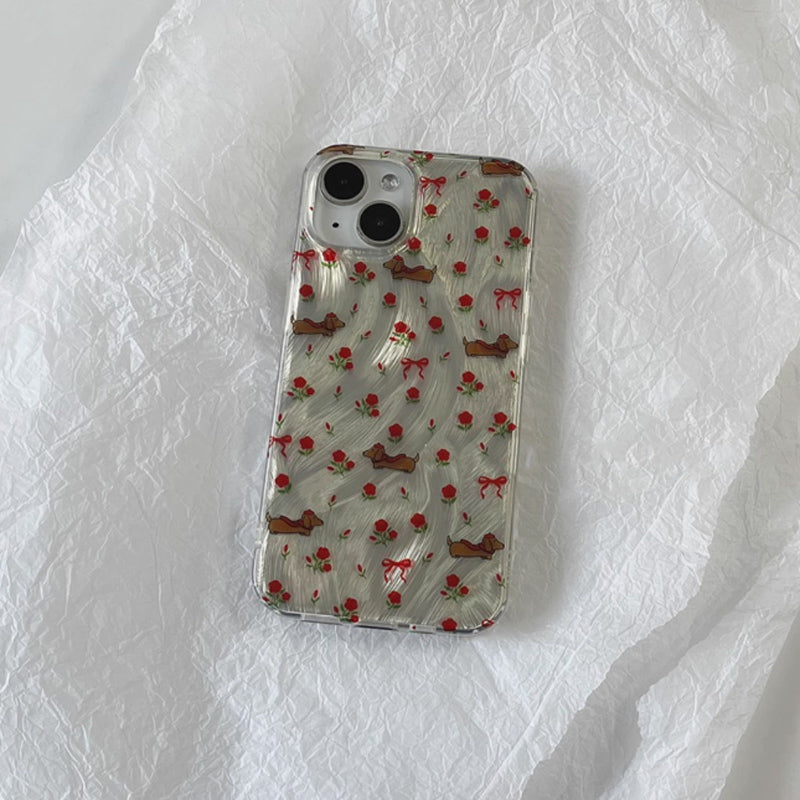 red flower iPhone case