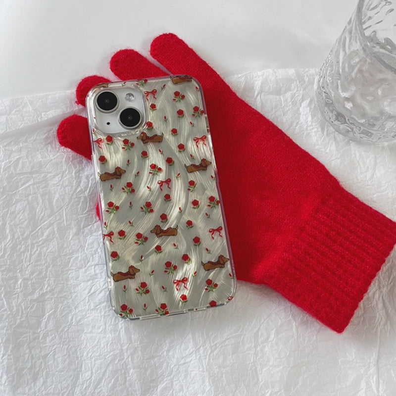 red flower iPhone case