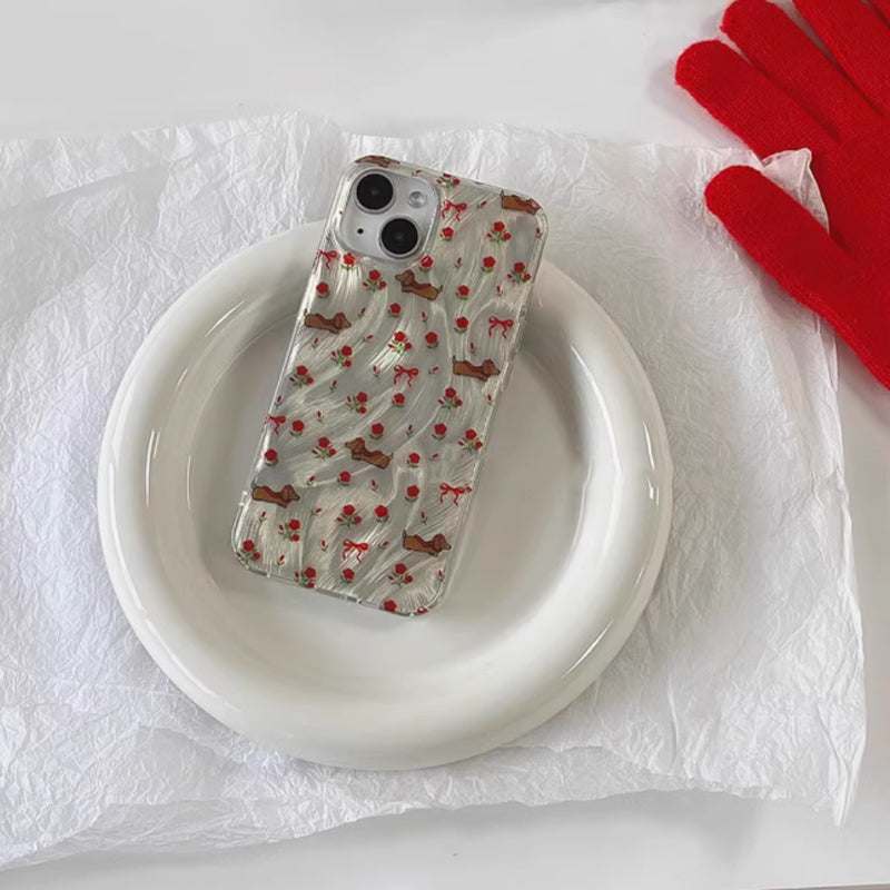 red flower iPhone case