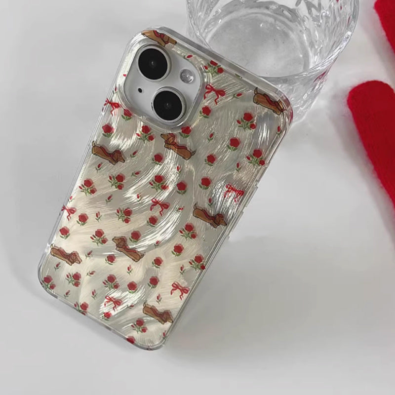 red flower iPhone case