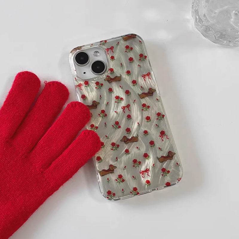 red flower iPhone case