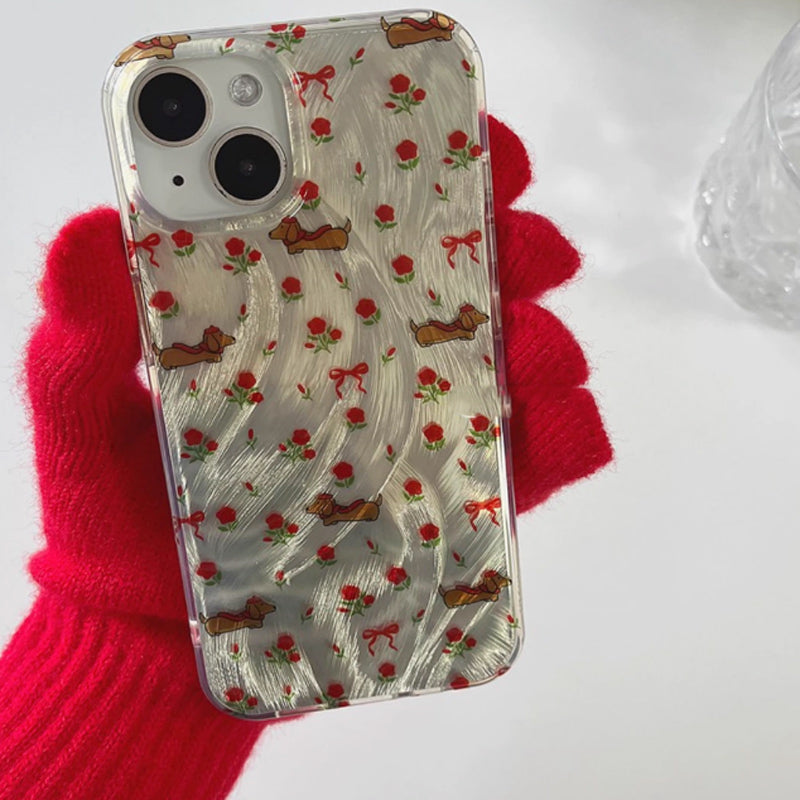 red flower iPhone case