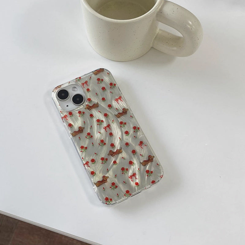 red flower iPhone case