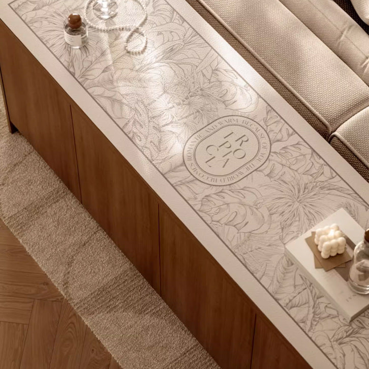 pale botanical shelf mat