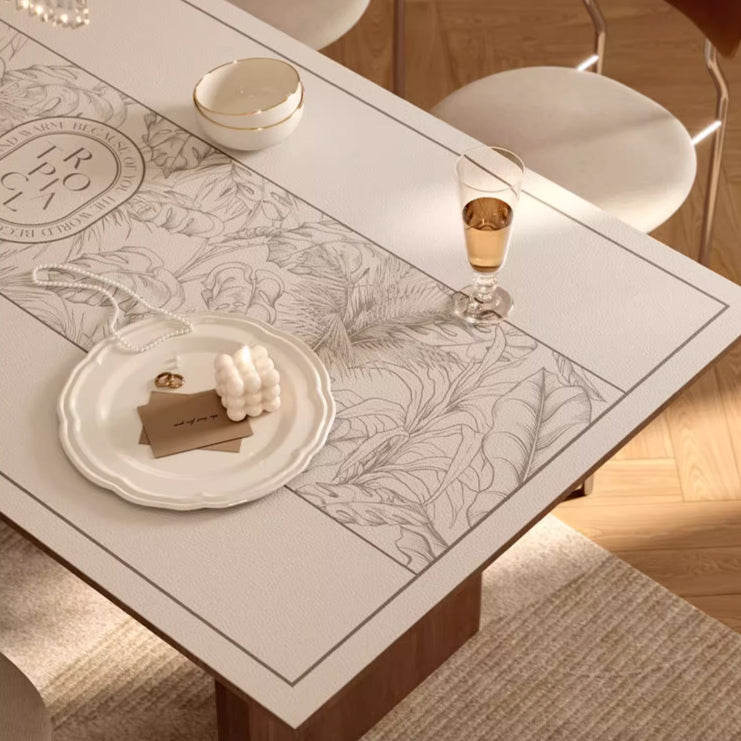 pale botanical table mat