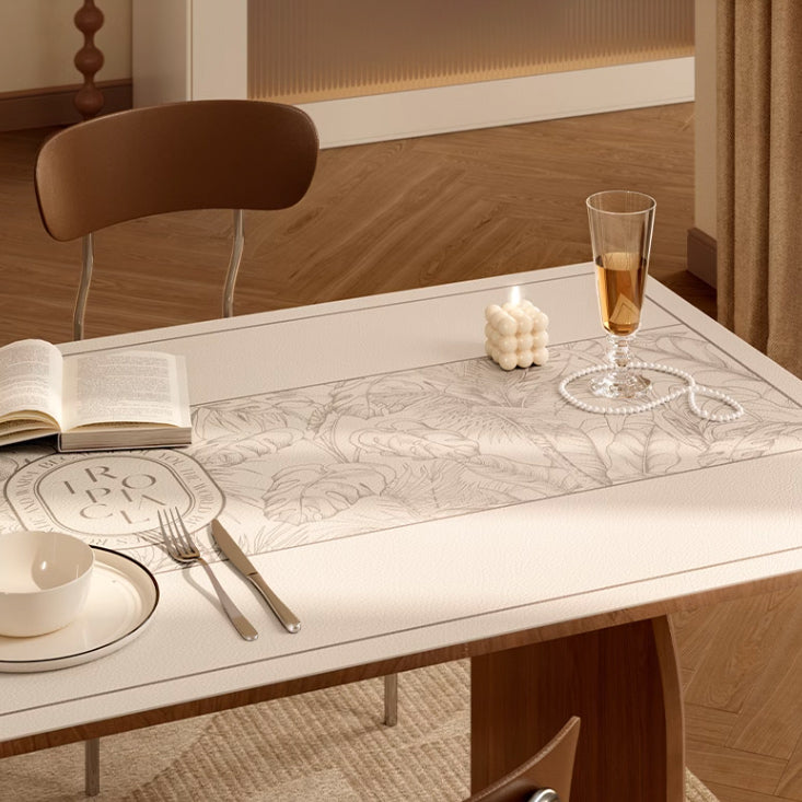 pale botanical table mat