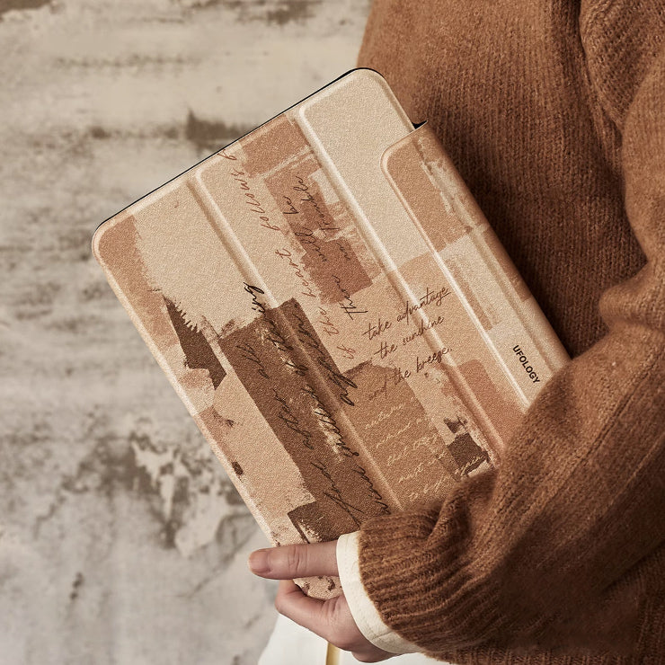 nuance brown paint iPad case