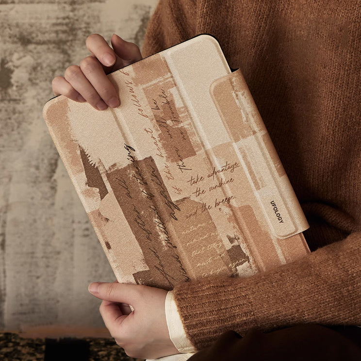 nuance brown paint iPad case