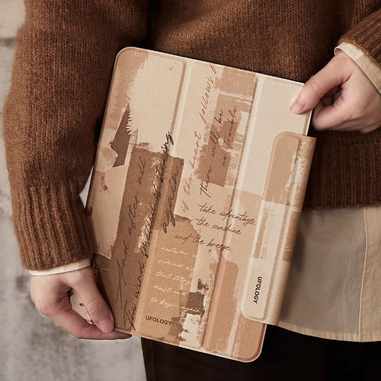 nuance brown paint iPad case