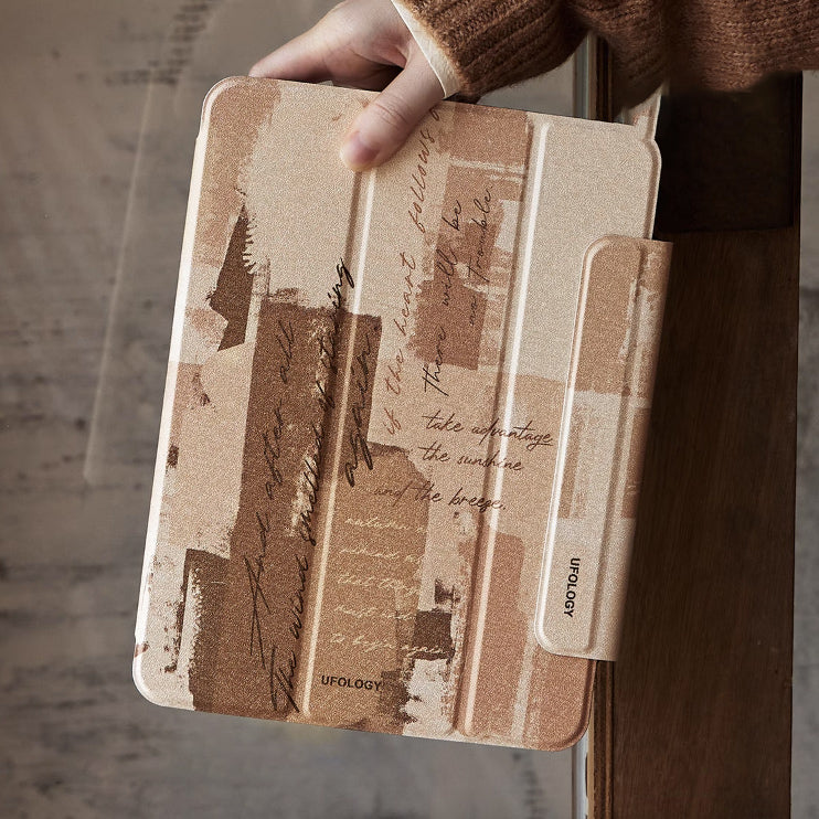 nuance brown paint iPad case