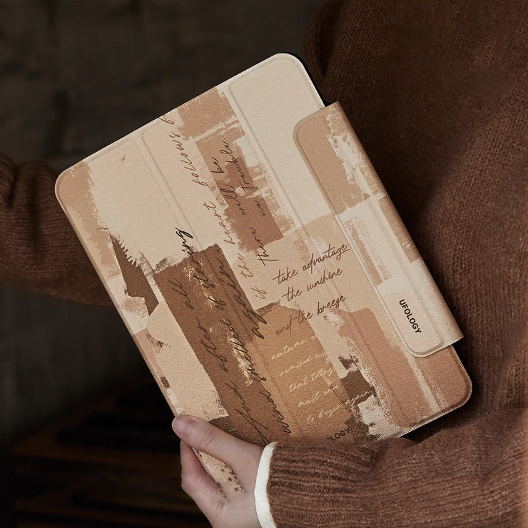 nuance brown paint iPad case
