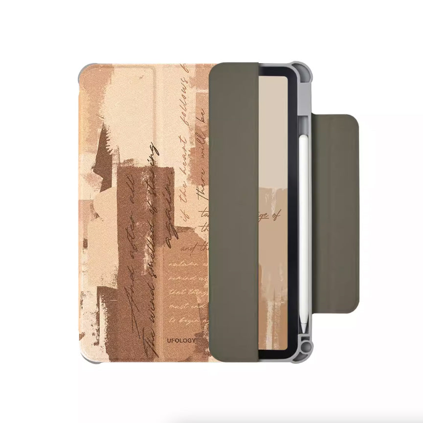 nuance brown paint iPad case