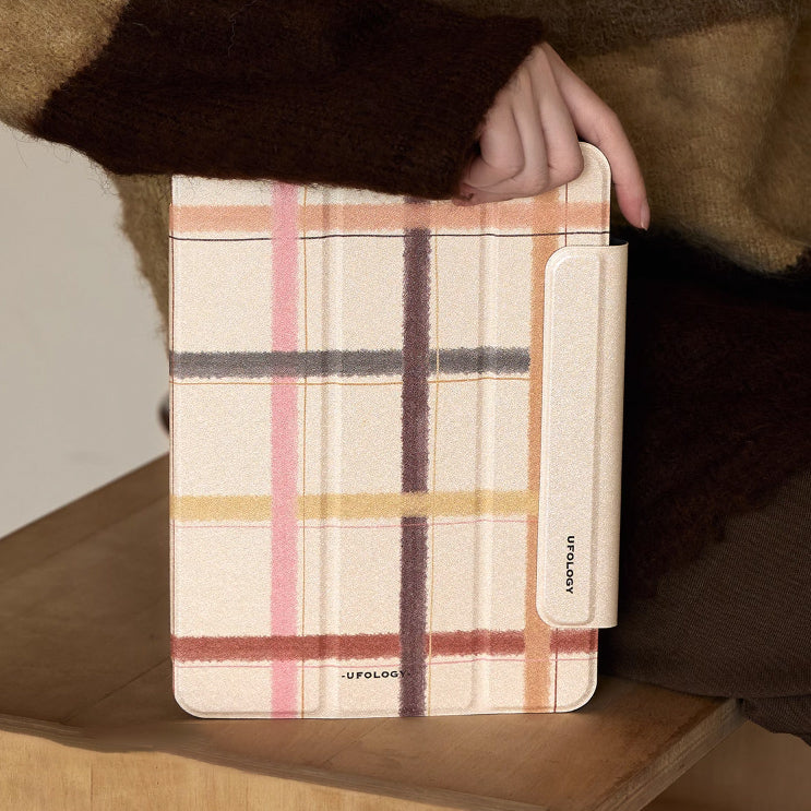 natural check iPad case