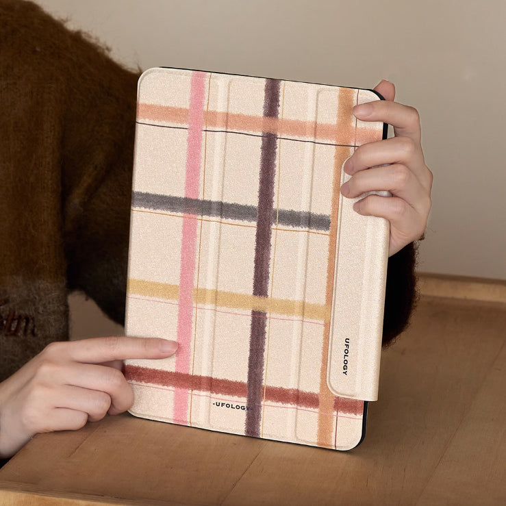 natural check iPad case