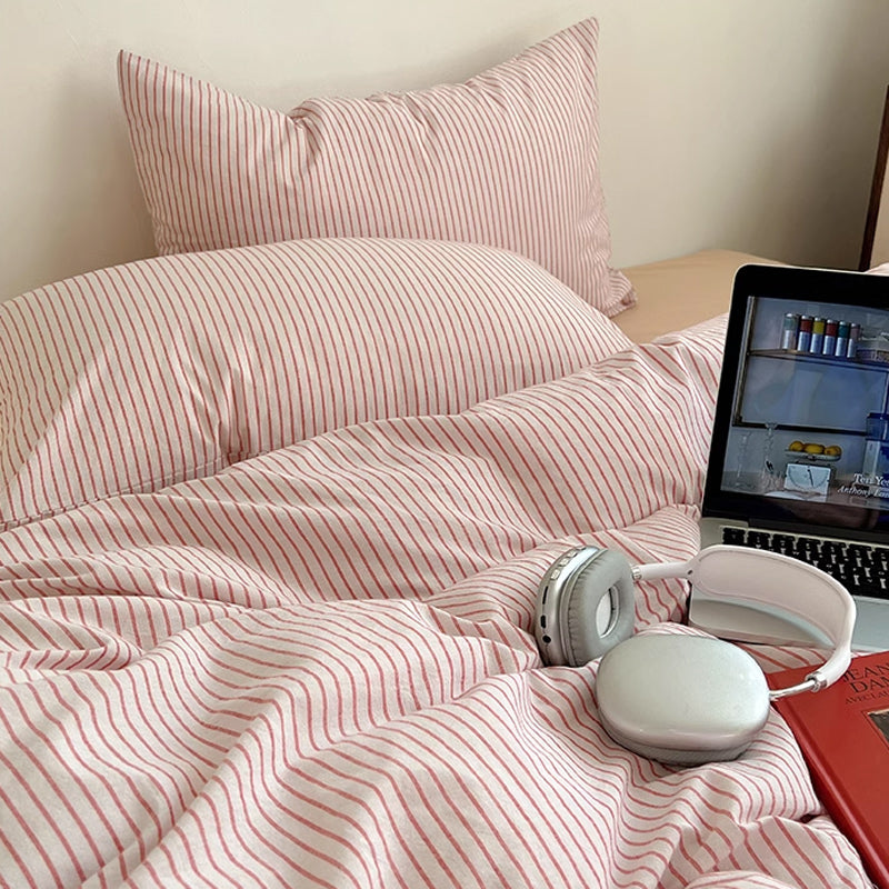 3color thin stripe bedlinen set