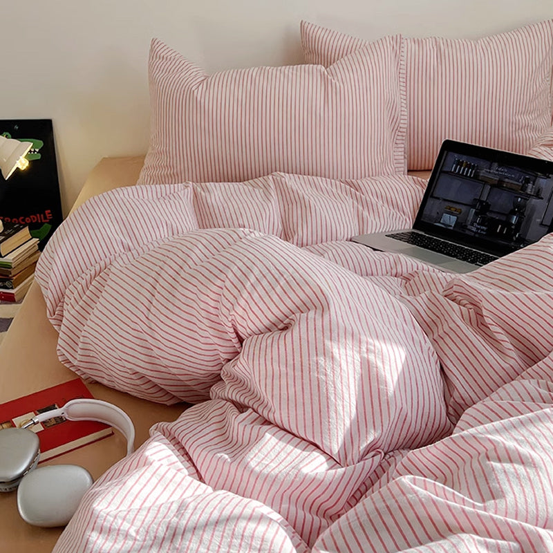 3color thin stripe bedlinen set