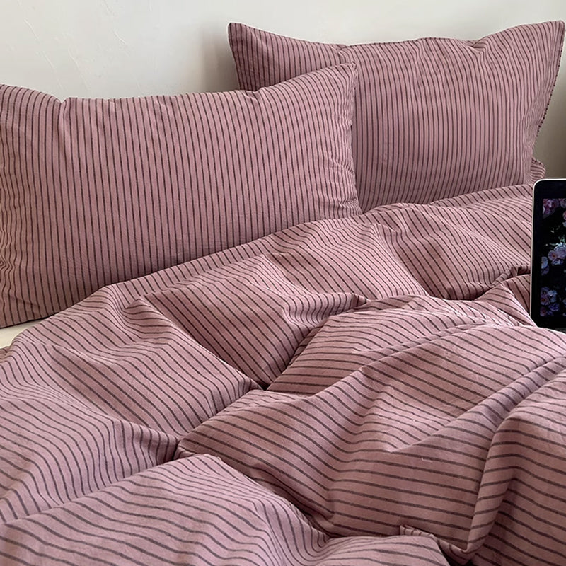 3color thin stripe bedlinen set