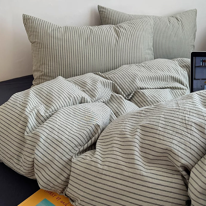 3color thin stripe bedlinen set