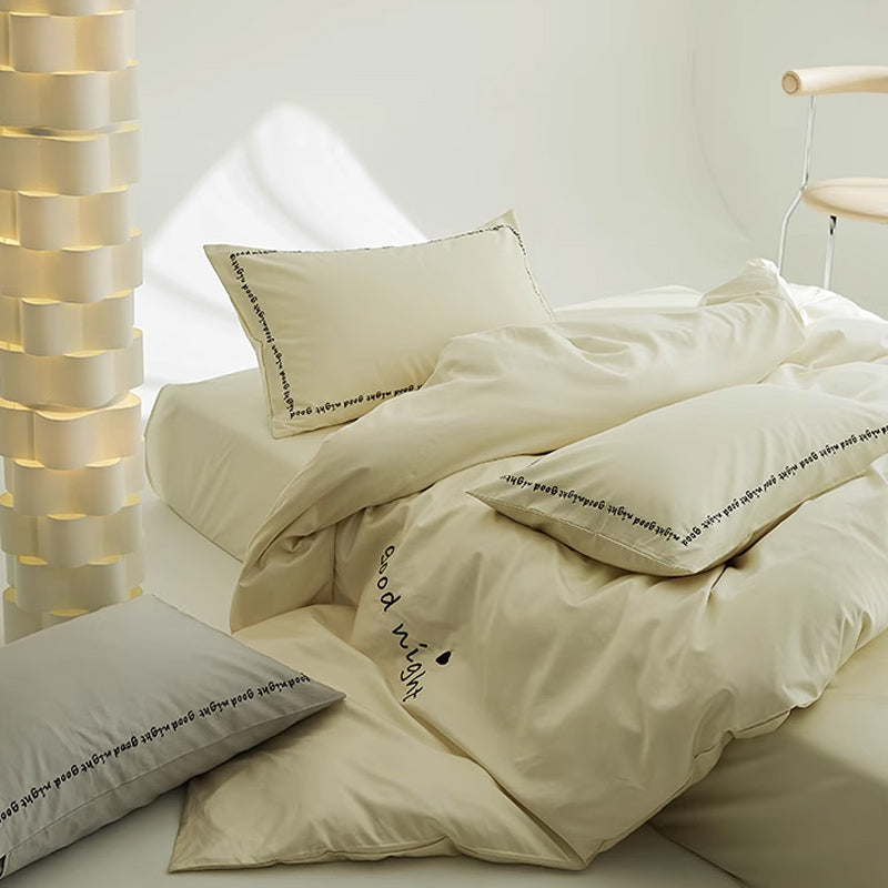6color message logo bedlinen set