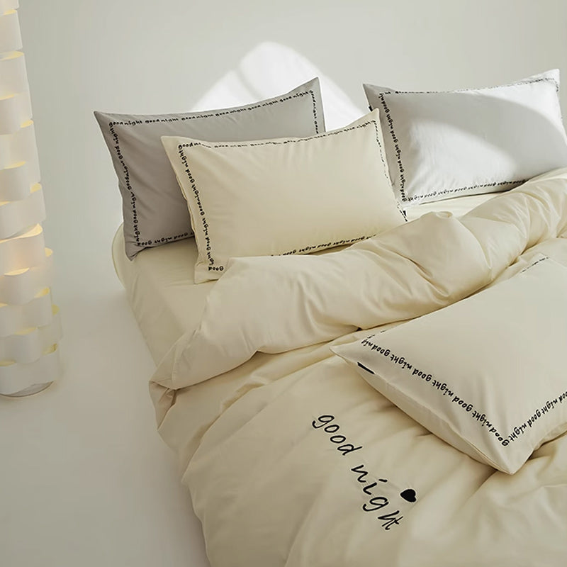 6color message logo bedlinen set