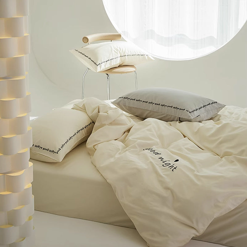 6color message logo bedlinen set