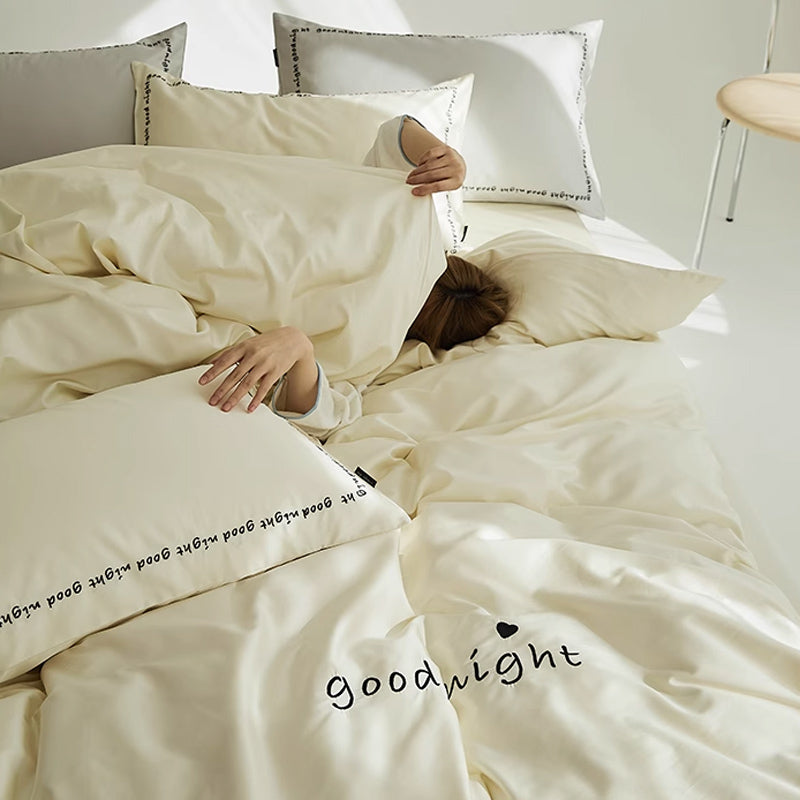 6color message logo bedlinen set