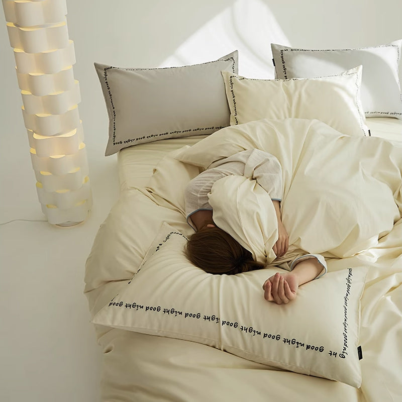 6color message logo bedlinen set