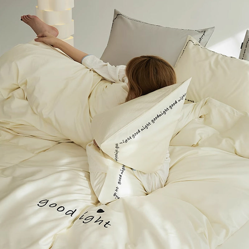 6color message logo bedlinen set