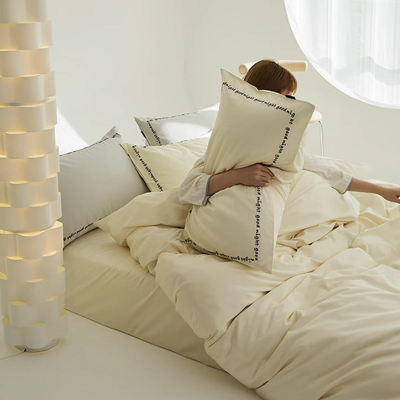 6color message logo bedlinen set