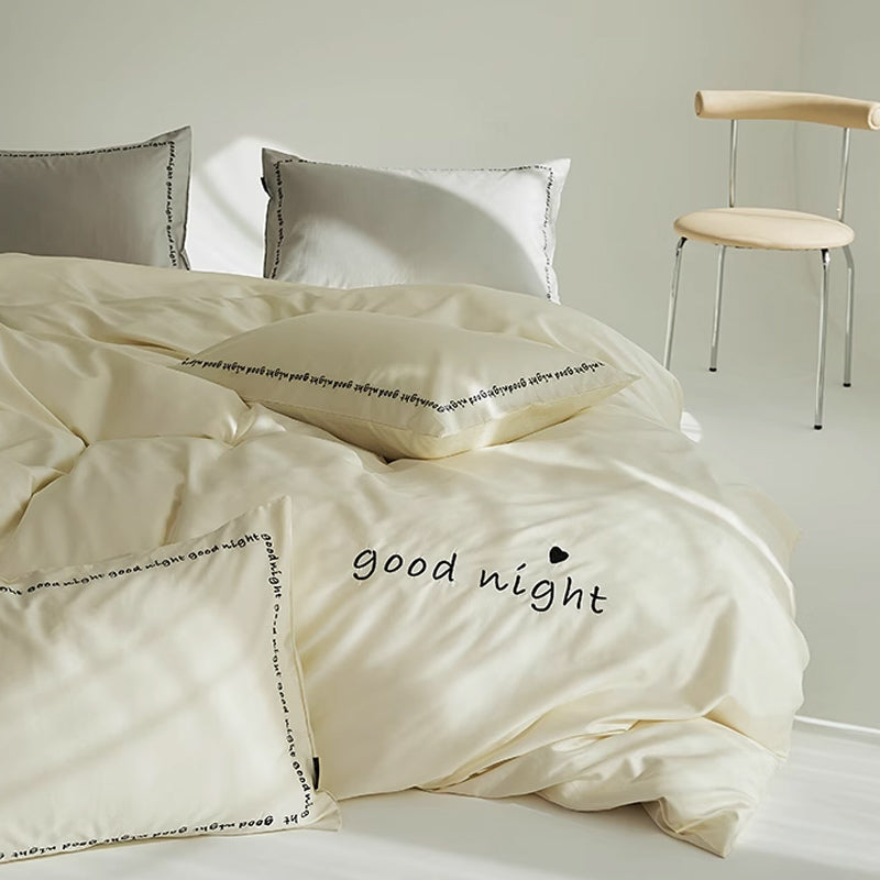 6color message logo bedlinen set