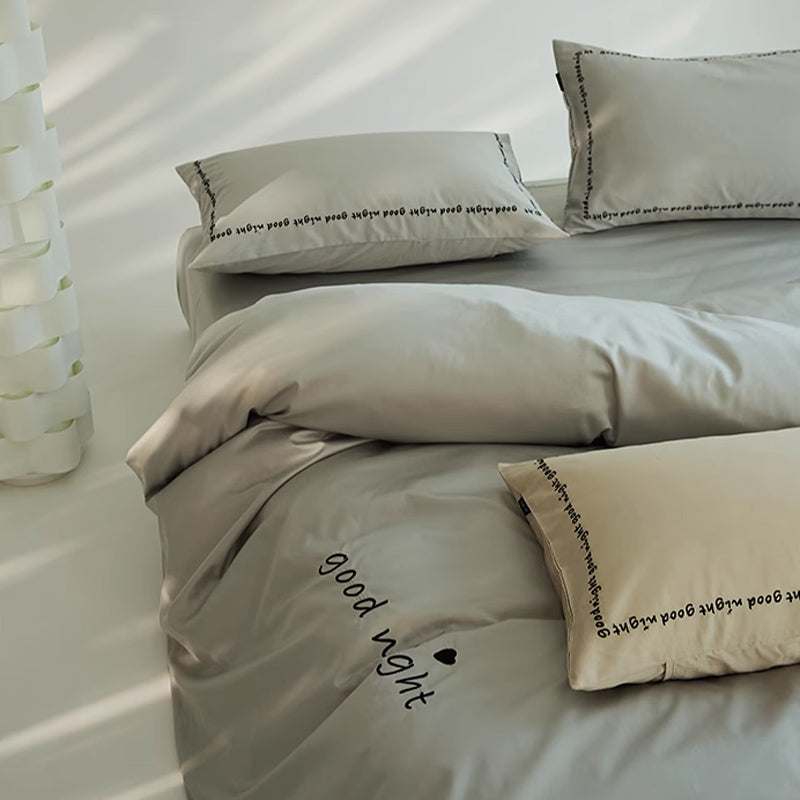 6color message logo bedlinen set