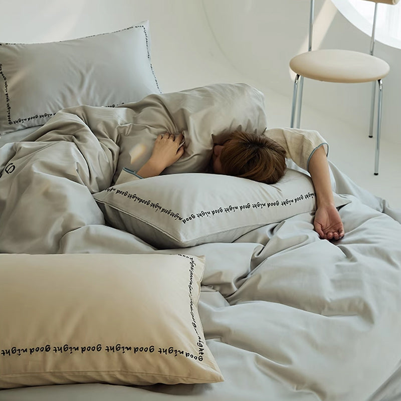 6color message logo bedlinen set