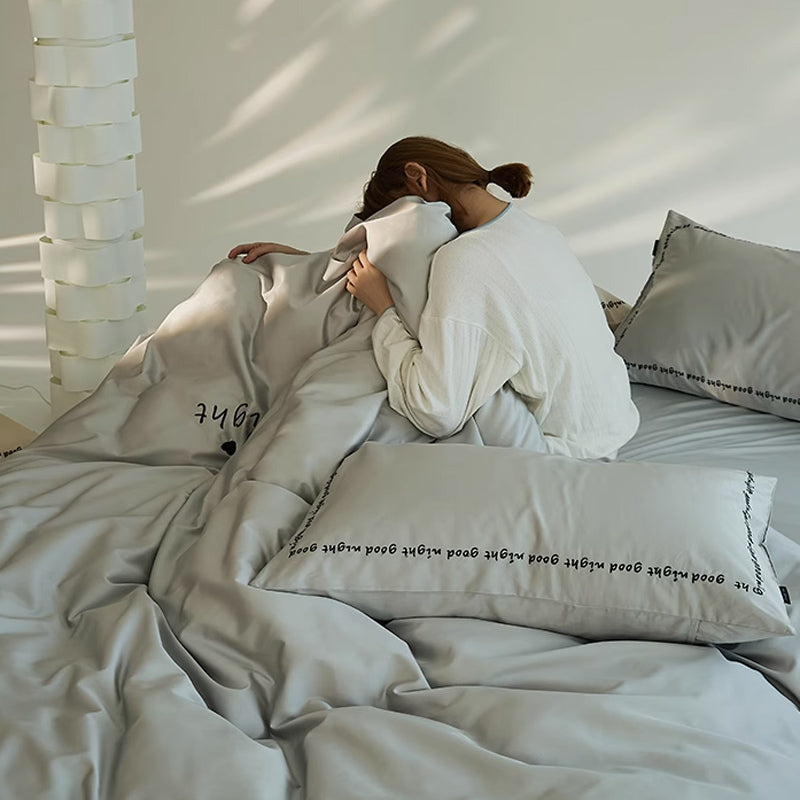 6color message logo bedlinen set