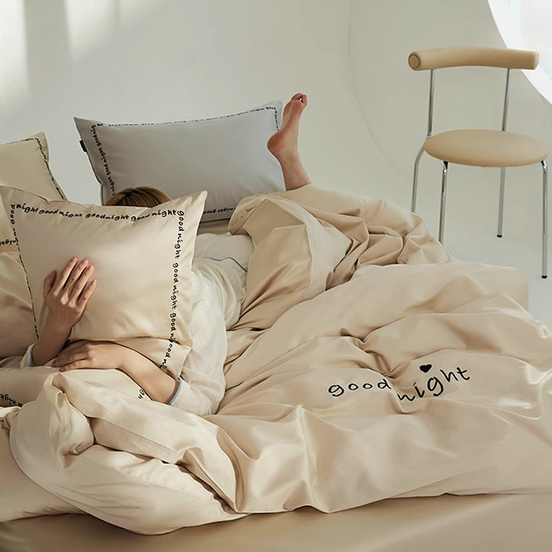6color message logo bedlinen set