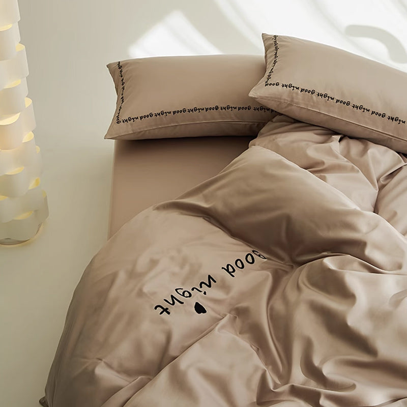 6color message logo bedlinen set
