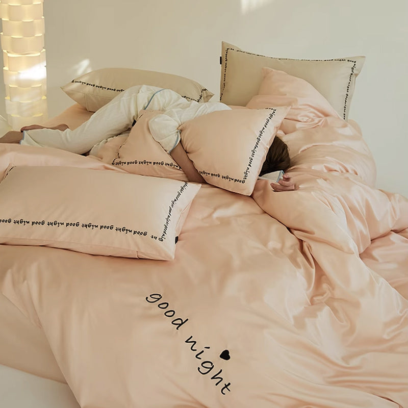 6color message logo bedlinen set