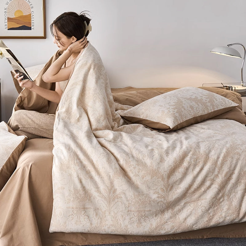 7design jacquard flower bedlinen set