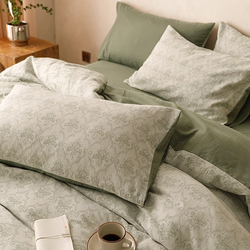 7design jacquard flower bedlinen set