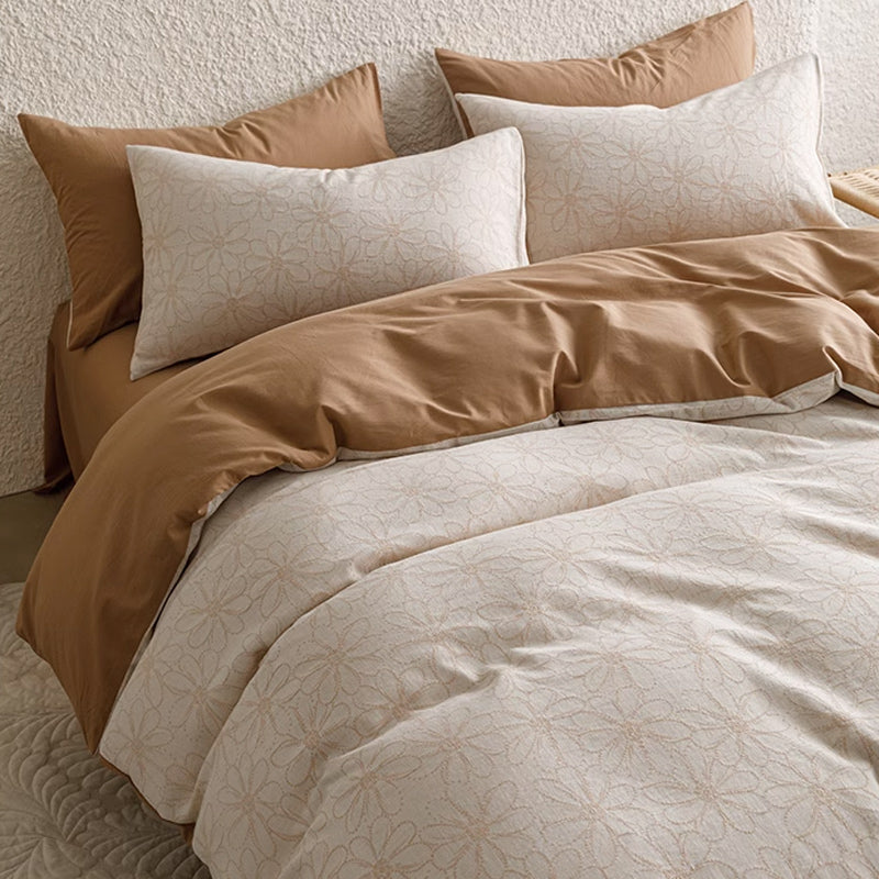 7design jacquard flower bedlinen set