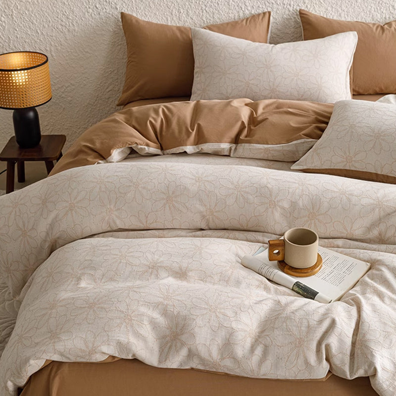 7design jacquard flower bedlinen set