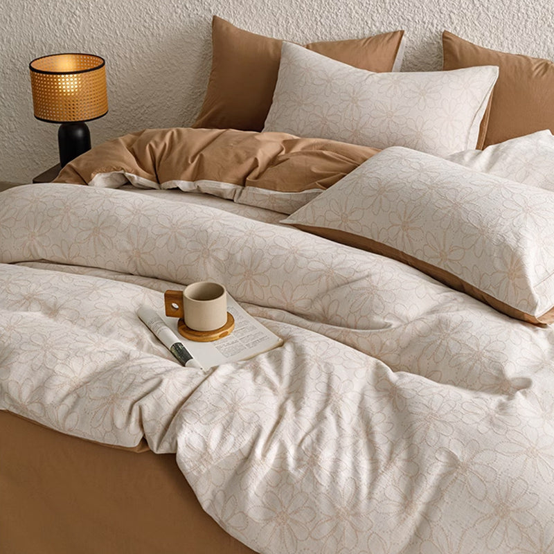 7design jacquard flower bedlinen set