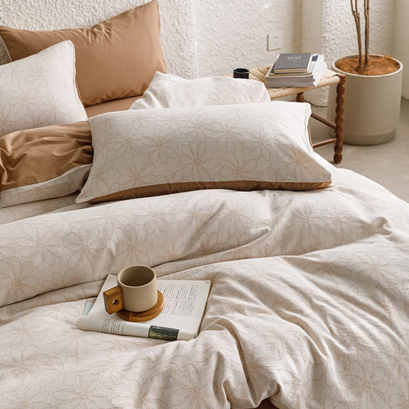 7design jacquard flower bedlinen set