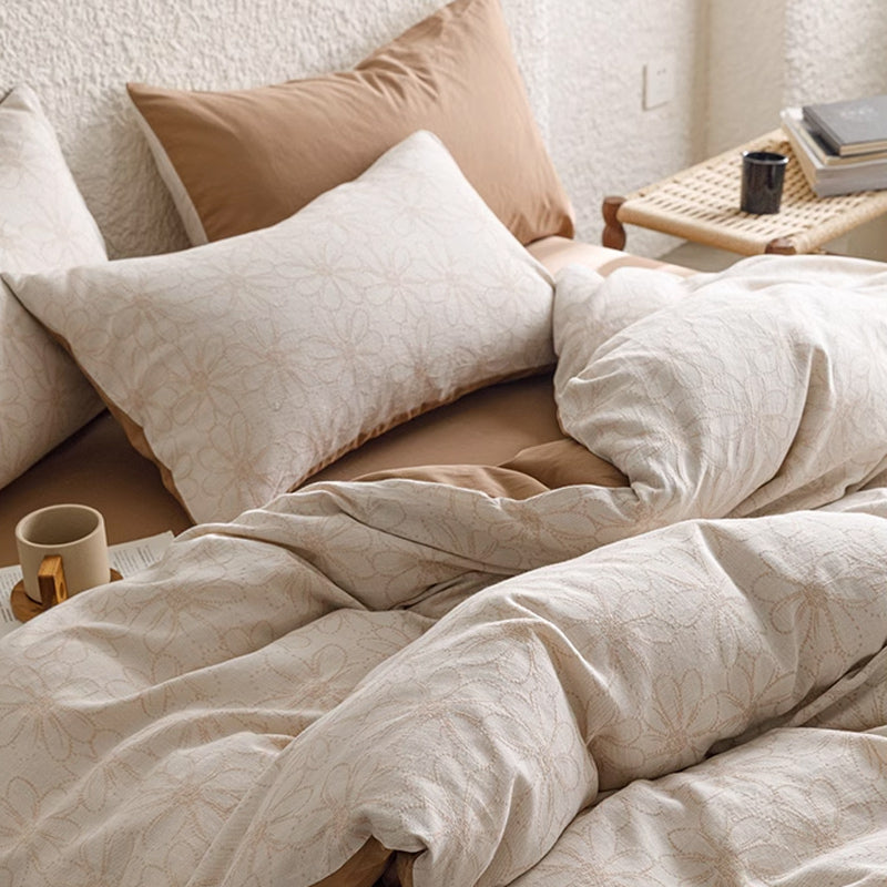 7design jacquard flower bedlinen set