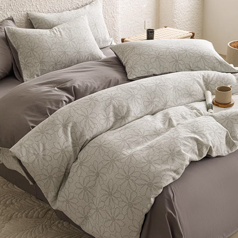 7design jacquard flower bedlinen set