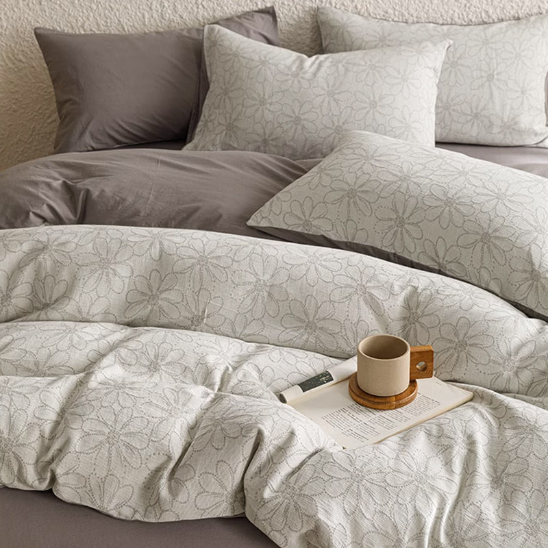 7design jacquard flower bedlinen set