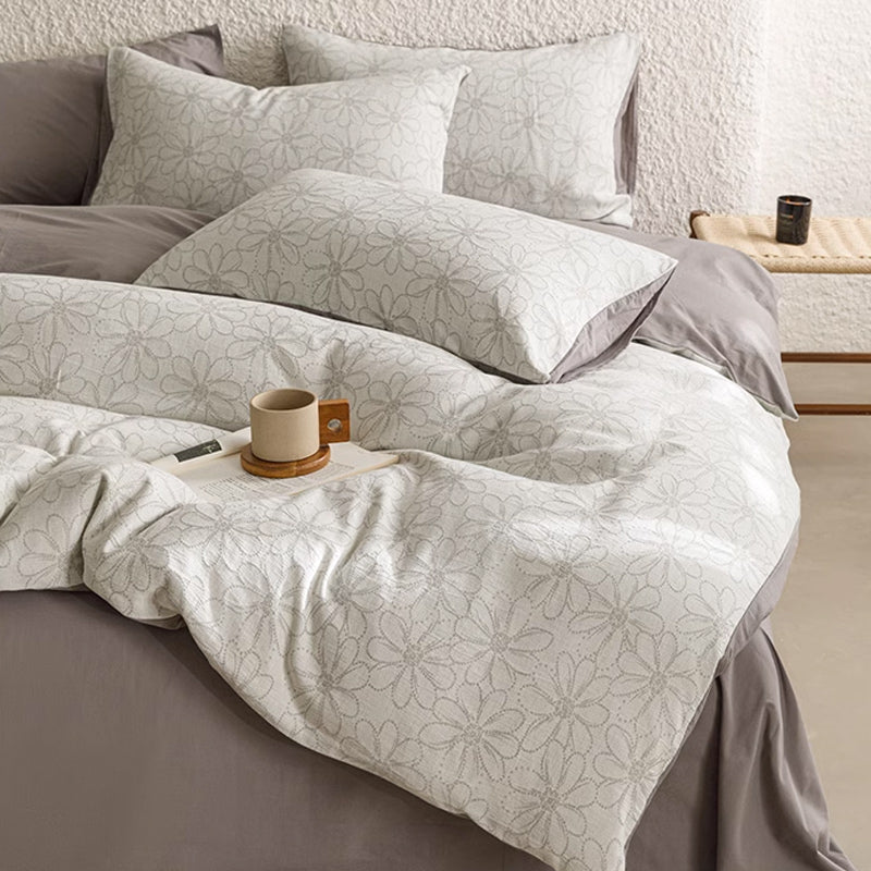 7design jacquard flower bedlinen set