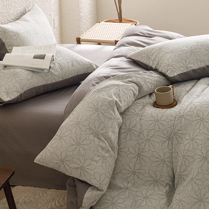 7design jacquard flower bedlinen set