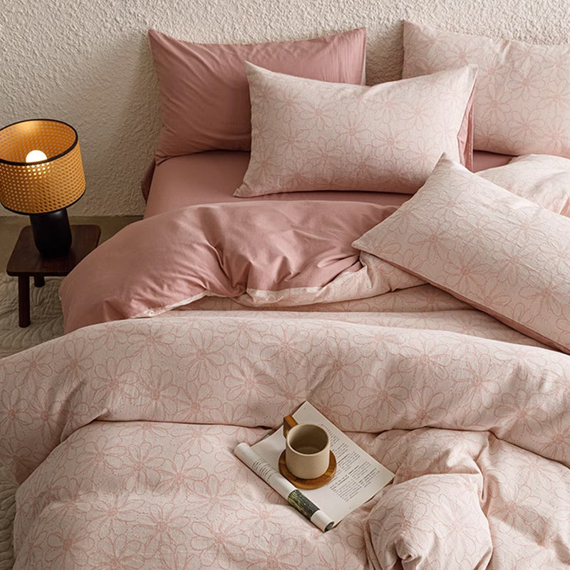 7design jacquard flower bedlinen set