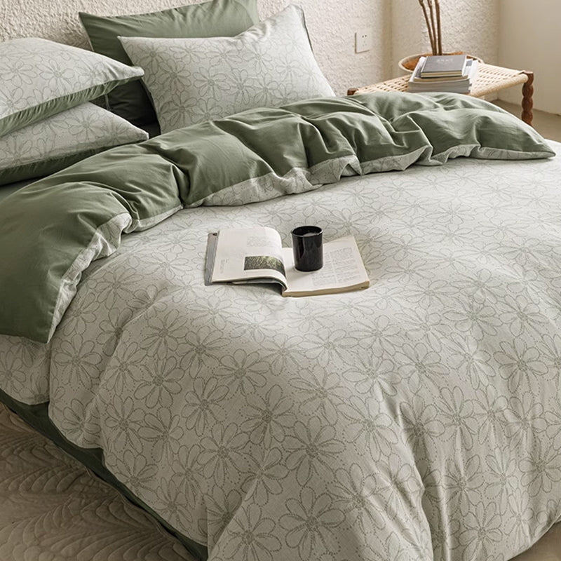7design jacquard flower bedlinen set