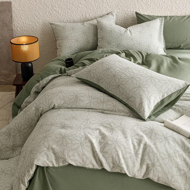 7design jacquard flower bedlinen set